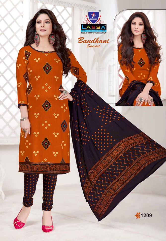 Arihant Lassa Bandhani Special 12 Casual Daily Wear Cotton Dress Material Collection